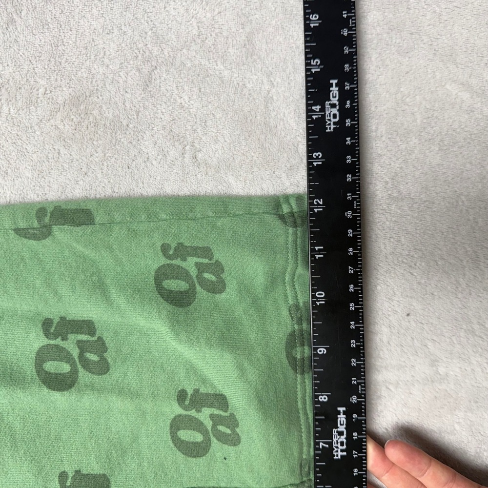 Lazy Oaf Green Oaf Logo Print Wide Leg Sweatpants Joggers UK 18 US 14 - Picture 7 of 12